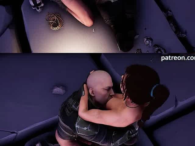 Lara Croft have enjoyment with Dude in Old Temple Ruins
