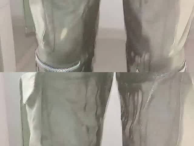 Homemade diaper moist in urine and multiple orgasms