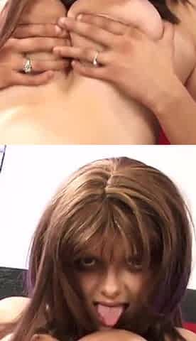 Amber Leah's first porn a slut with shaved pussy and red hair searches for sex toys and fingers herself