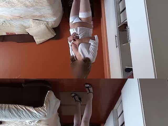 Previous to receiving a rod in my butt, I show myself to make my boss's schlong very hard