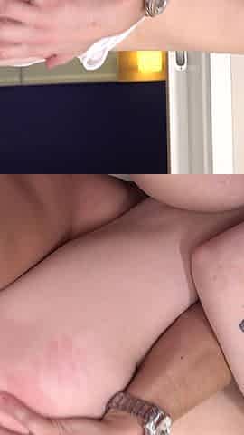 A Skinny Blonde Got Two Big Dicks in All Her Holes