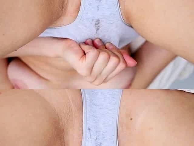 Creamy Wet Panty Play - Solo Babe's Closeup Orgasm