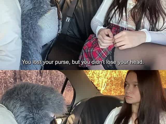 Honey youthful floozy tried to cheat a taxi driver and got drilled hard