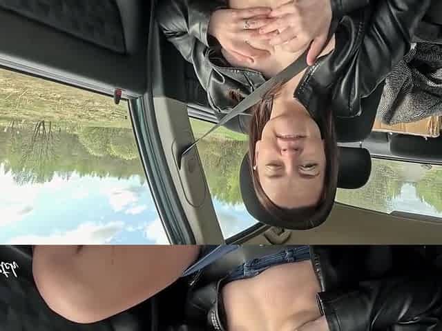Verified Amateurs In Pretty Hitchhiker Seduces Driver And Gives Blowjob At 93 Mph