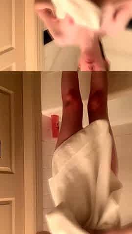 Amateur redhead masturbates then gives a blowjob