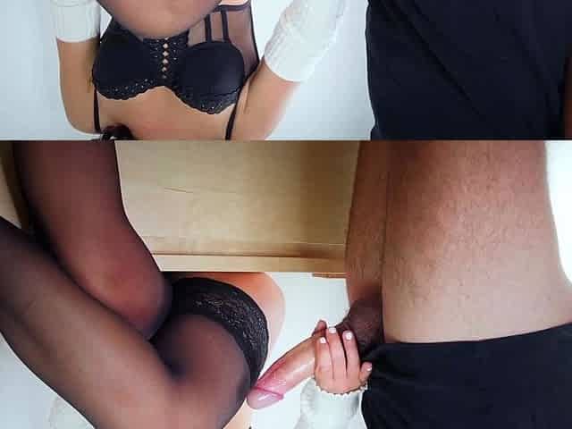 Nylon Job - Horny Man Has Sex with My Stockings
