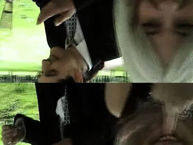 Real picked up european blonde giving blowjob
