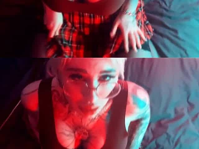 I Suck Cock Deep and Masturbate It with My Big Boobs and Sex Machine Fucks My Tight Holes