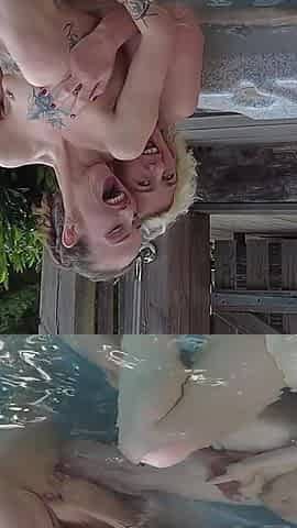 One Guy, Three Girls: Hot Tub Underwater Fucking