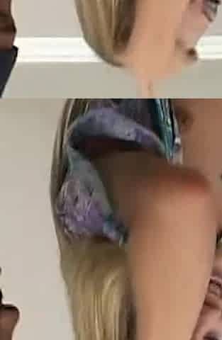 The Cute Blonde with a Stunning Ass Takes a Load of Cum Over Her Face