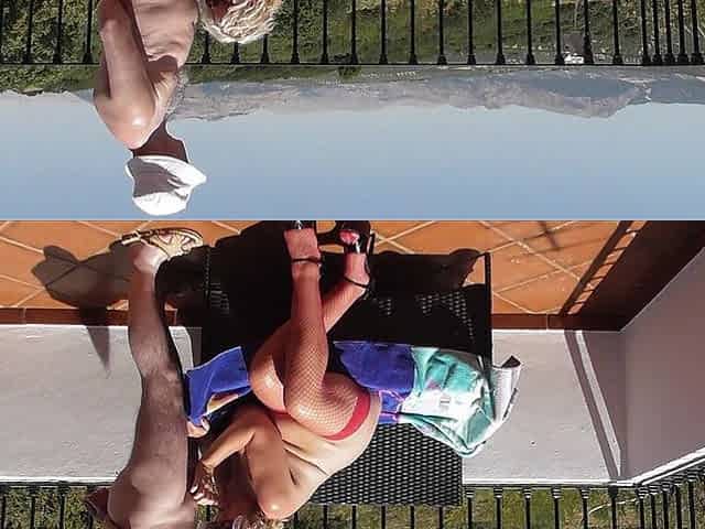 Camilla and Mr C fuck on the balcony