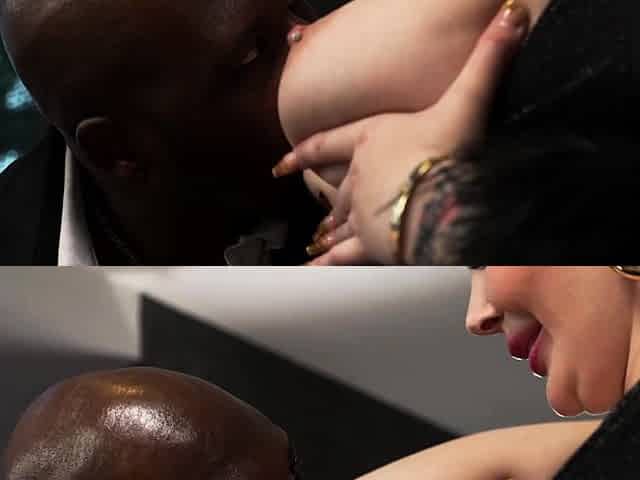 Blondie Bombshell Bounces Ass While Riding Big Black Cock