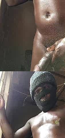 Oiled Huge ebony Dick