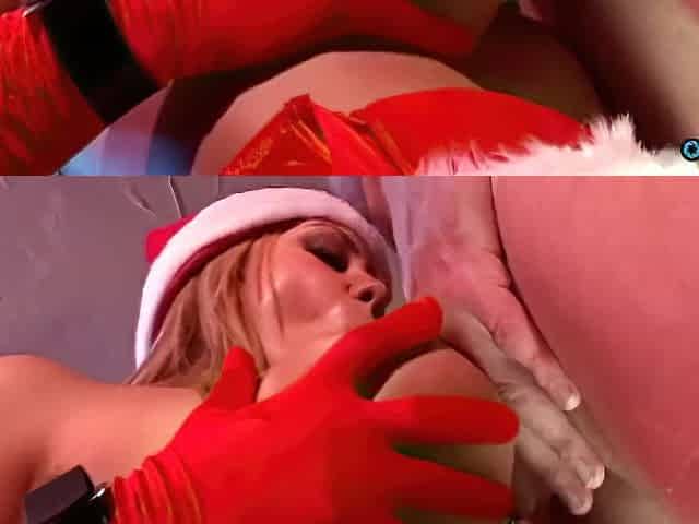 Alluring Blonde With A Pierced Cunt Drilled In The Ass Next To The Christmas Tree