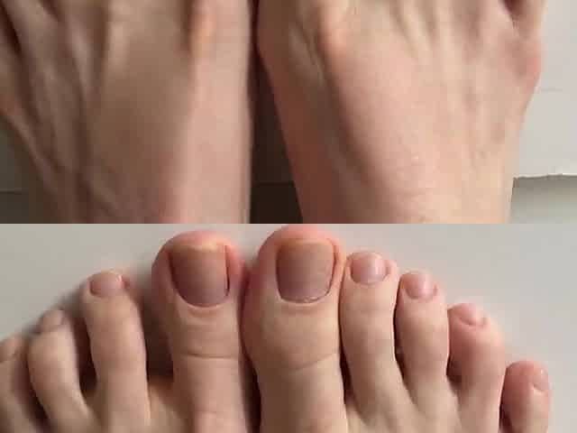Playing with my hot feet