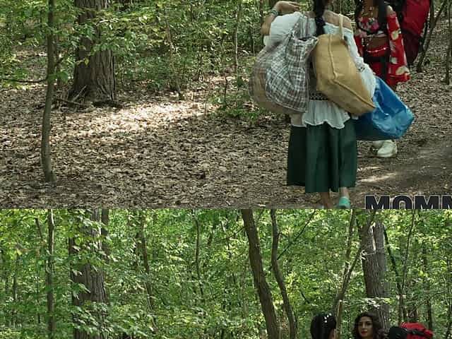 Two guys fucked sexy milf Valentina Sierra in an outdoor scene