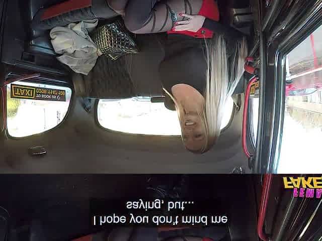 Female Fake Taxi - two British women snatch licking in a cab