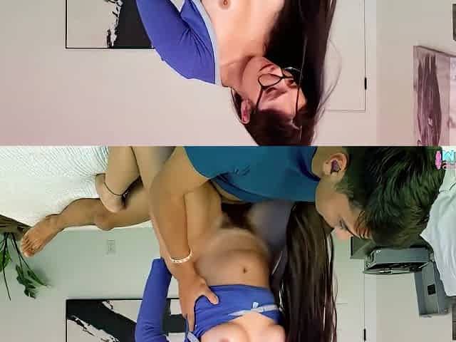 Takes Cum From Her Stepbro
