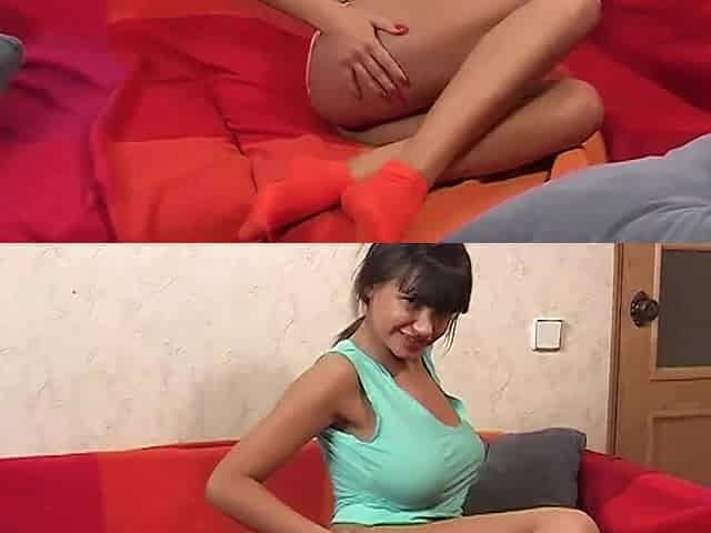 Powerful Twat Denisse B Gets Legs Widen Wide On The Bed two Masturbate!