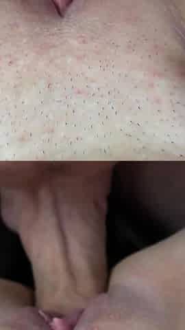 Slut Wife Spreads Her Pussy for a Creampie and Plays with Cum Inside Her Hole