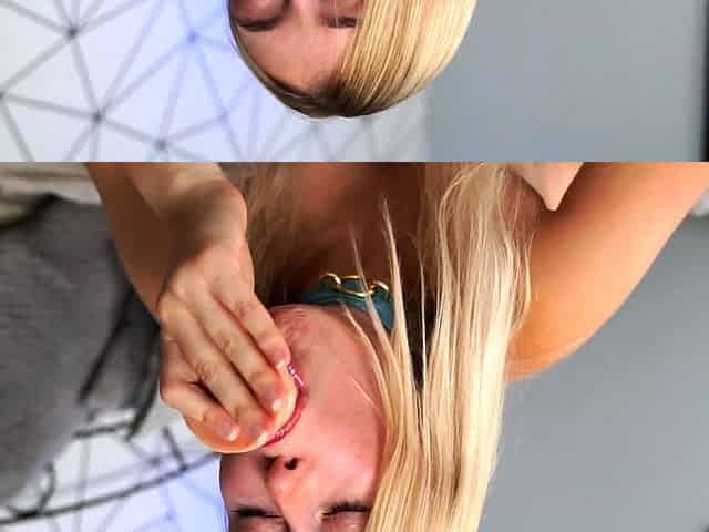 Amateur blonde teen girlfriend toyed and facialized