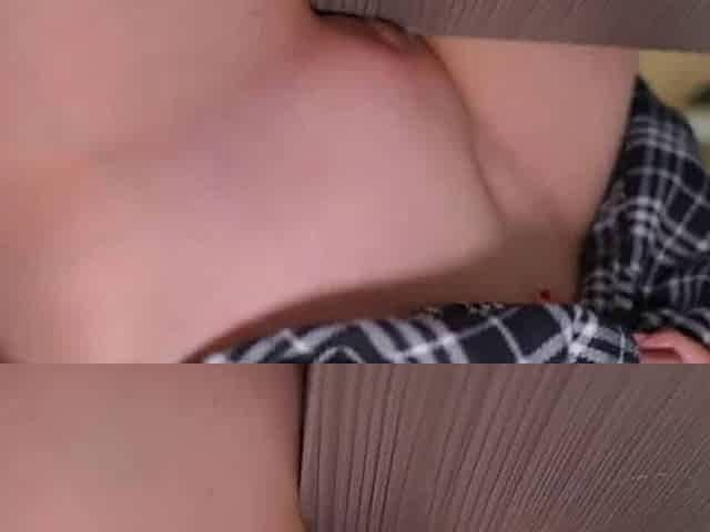 Solo masturbation on table