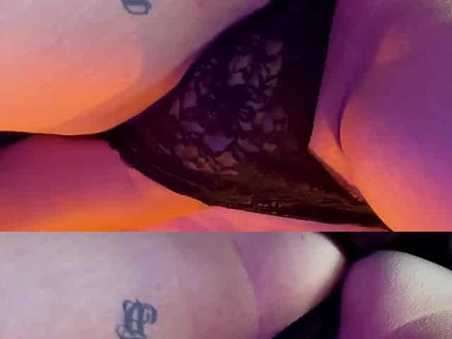 Rubbing my pierced love button and teasing my butt