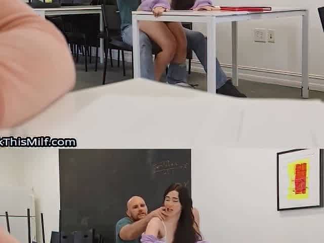 Sneaky College Classroom Anal - Mandy Muse
