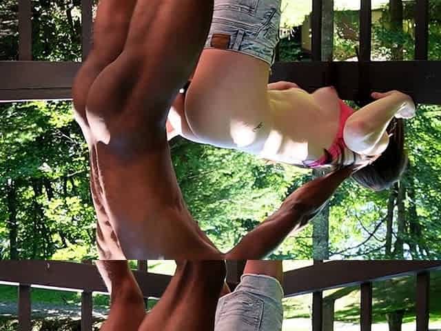 Close up fuck girl in big cock