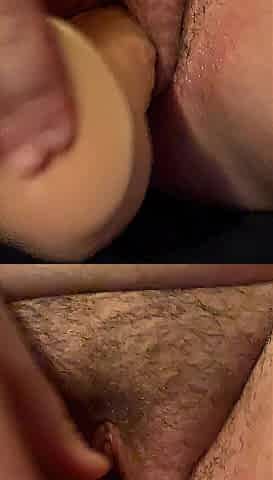 Screwing my dude twat with a thick vibrator