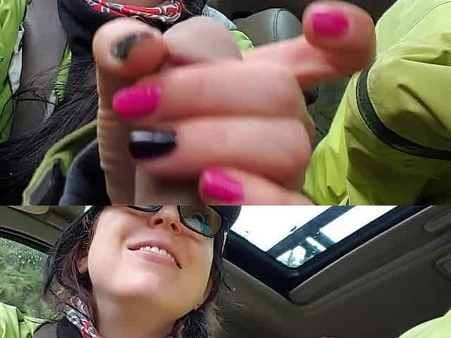"Oops! I spilled some cum!" Road Head with Creamy Mouthpie Gulp