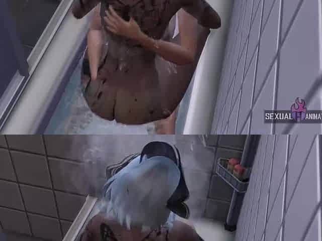 Girlfriends Bang In The Bathtub With A Fake Shlong