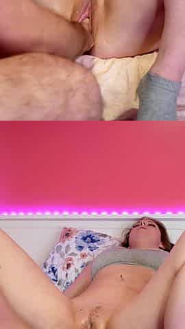 Kinky amateur slut fist fucked in her cavernous