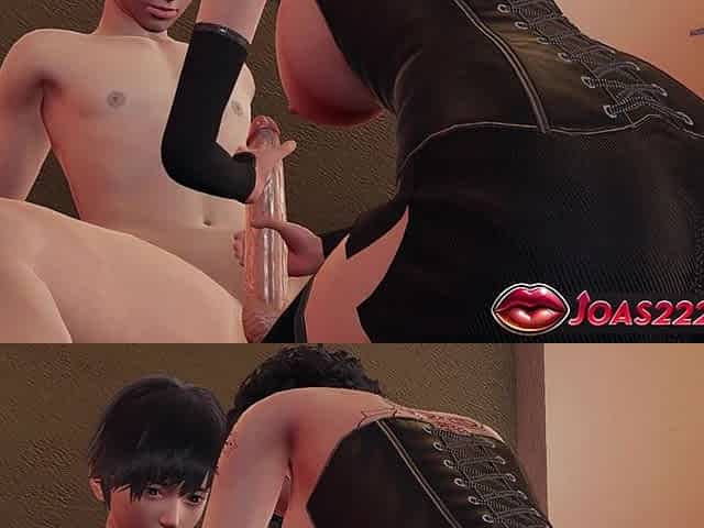 Hot Umi with Big Tits - Moaning Handjob Dick Stroking, Standing Titfuck Teasing for Big Dick, and Deepthroat Mouth Fuck Cumshot