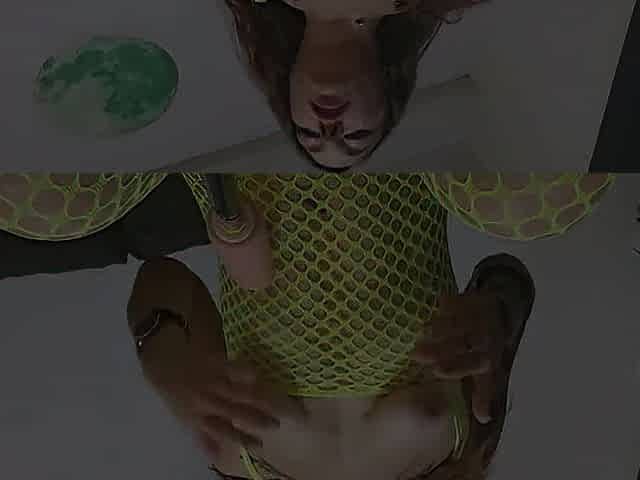 Neon Fishnet POV Masturbation