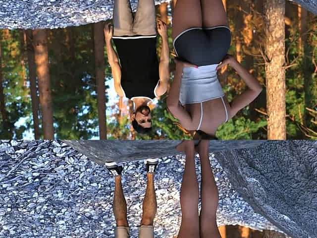 Veronica Having Fun with Me in Forest