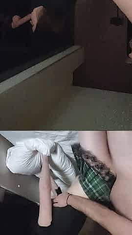 Amateur Cuckold Boyfriend practices for 1st SPITROAST