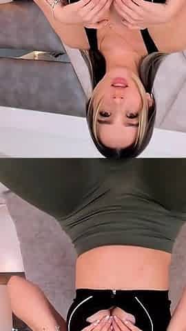 Perfect Body Blonde Masturbating in Her Bedroom After Gym!