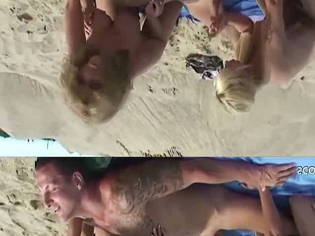 German Big Klaus With Two Milf In 3some At Beach