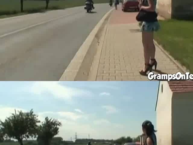 Hitch Hiking Teen 18+ Is Fucked By Old Man Dick