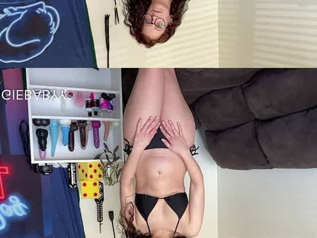 Strip Teasing Out of a Black Bikini