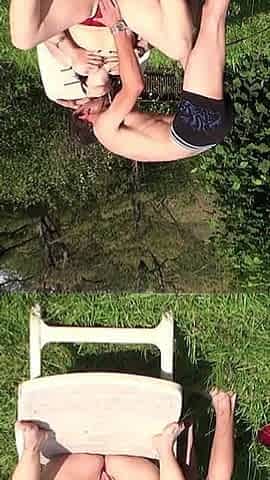 Hot Amateur Brunette Outdoor Fucked in the Garden