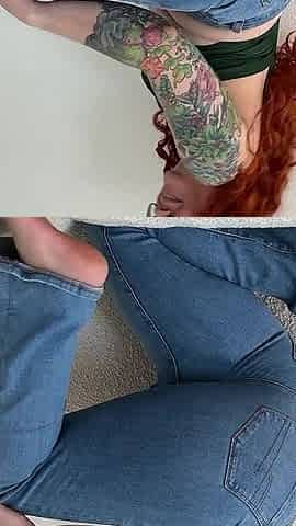 JOI with Futa Cumshot: Jerk off with Redhead Hottie in Jeans