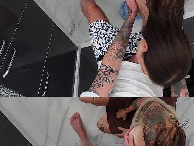 A cute brunette hair had her butt destroyed!