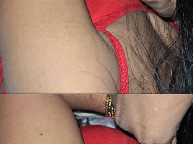 Indian House Wife Hard Fucking Sexy Boobs Red Colour Bra