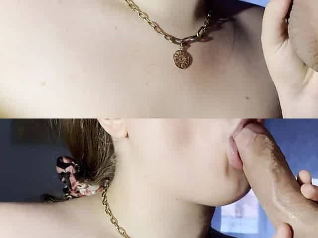 SLOPPY ORAL-JOB ,THAT GUY CUM ON MY BAZOOKAS UNEXPECTED