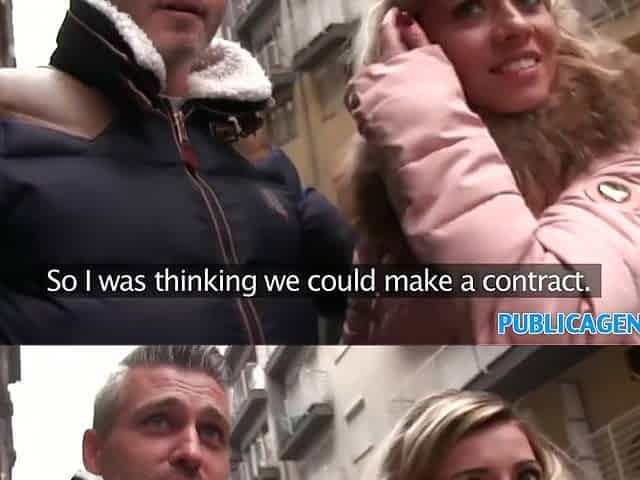 Vicky Love And Haley Reed - Public Sex Cheating Wife With Short Blonde Hair Fucks For Cash