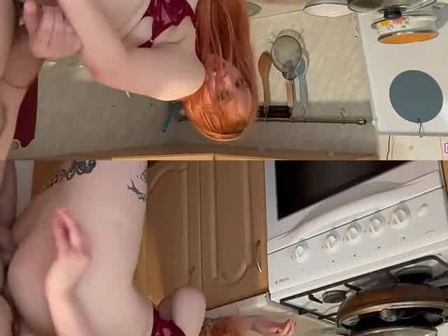 Fucked Stepmom In The Kitchen. Rough Sex. Real Sex