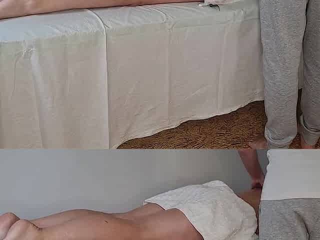 cuckold wife got a real creampie from masseur stranger