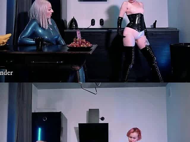 Lesbian Strap-on Suck Latex Rubber Fetish Video